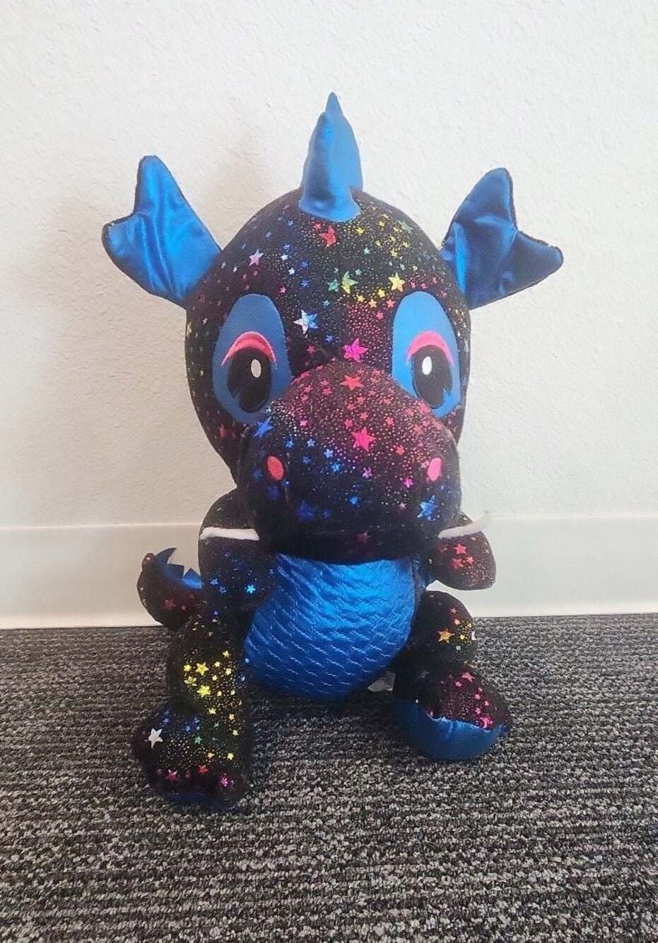 Toy Factory Viper II Galaxy Dragon Plush 16" Black with Multi-Colors